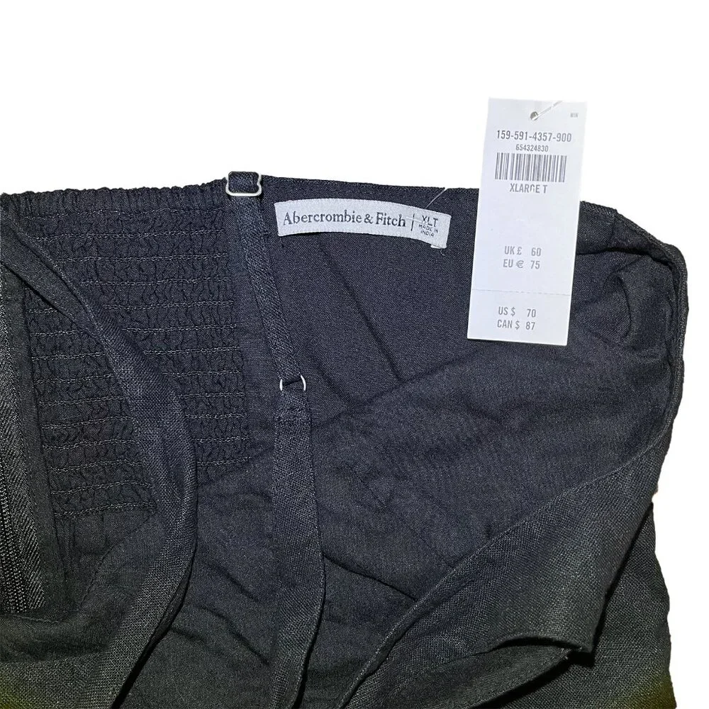 Abercrombie & Fitch Women's Corset Seamed Linen-Blend Mini Dress XLT - Picture 5 of 5